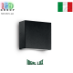 Вуличний світильник/корпус Ideal Lux, настінний, алюміній, IP44, чорний, TETRIS-1 AP1 NERO. Італія!